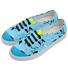 Birds Sun Tree Animal Black Tree Women s Classic Low Top Sneakers by HermanTelo