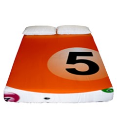 Billiard Ball Ball Game Pink Orange Fitted Sheet (king Size)