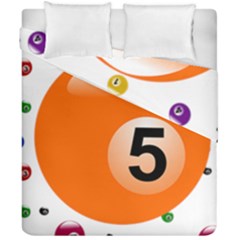 Billiard Ball Ball Game Pink Orange Duvet Cover Double Side (california King Size)