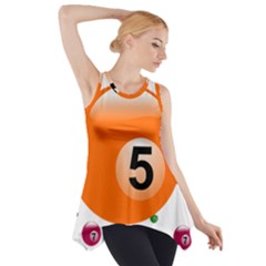 Billiard Ball Ball Game Pink Orange Side Drop Tank Tunic