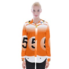 Billiard Ball Ball Game Pink Orange Womens Long Sleeve Shirt