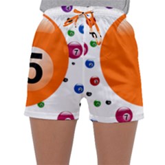 Billiard Ball Ball Game Pink Orange Sleepwear Shorts