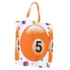 Billiard Ball Ball Game Pink Orange Giant Grocery Tote by HermanTelo