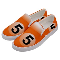 Billiard Ball Ball Game Pink Orange Men s Canvas Slip Ons