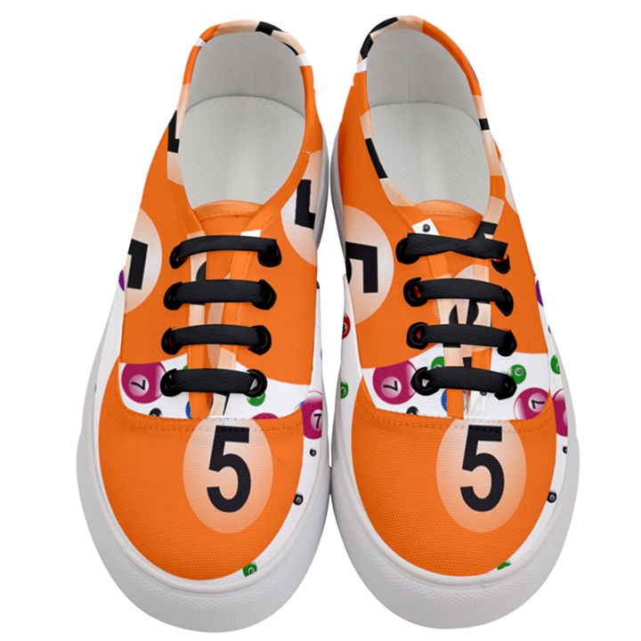 Billiard Ball Ball Game Pink Orange Women s Classic Low Top Sneakers