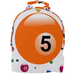 Billiard Ball Ball Game Pink Orange Mini Full Print Backpack by HermanTelo