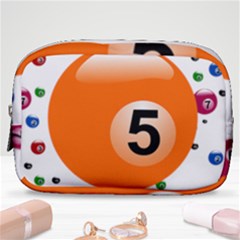 Billiard Ball Ball Game Pink Orange Make Up Pouch (small) by HermanTelo