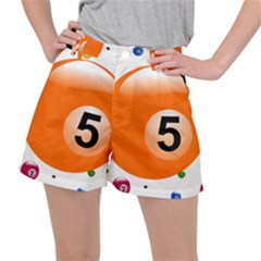 Billiard Ball Ball Game Pink Orange Ripstop Shorts by HermanTelo