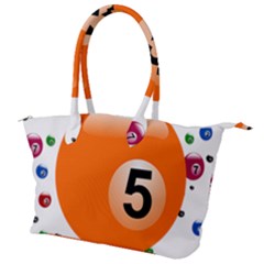 Billiard Ball Ball Game Pink Orange Canvas Shoulder Bag by HermanTelo