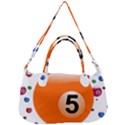 Billiard Ball Ball Game Pink Orange Removal Strap Handbag View1