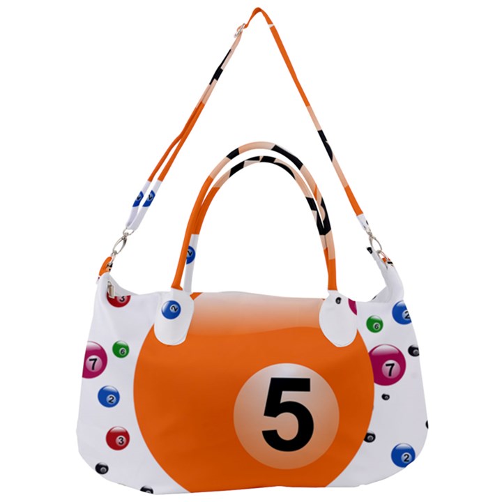 Billiard Ball Ball Game Pink Orange Removal Strap Handbag