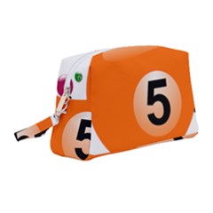 Billiard Ball Ball Game Pink Orange Wristlet Pouch Bag (medium)