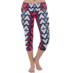 Background Colorful Geometric Unique Capri Yoga Leggings