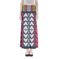 Background Colorful Geometric Unique Full Length Maxi Skirt by HermanTelo