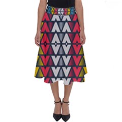 Background Colorful Geometric Unique Perfect Length Midi Skirt