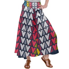 Background Colorful Geometric Unique Satin Palazzo Pants