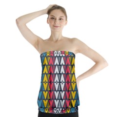 Background Colorful Geometric Unique Strapless Top