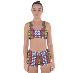 Background Colorful Geometric Unique Racerback Boyleg Bikini Set by HermanTelo