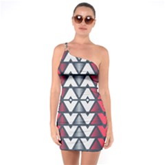 Background Colorful Geometric Unique One Soulder Bodycon Dress