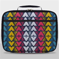 Background Colorful Geometric Unique Full Print Lunch Bag