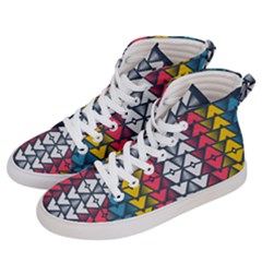 Background Colorful Geometric Unique Men s Hi-top Skate Sneakers