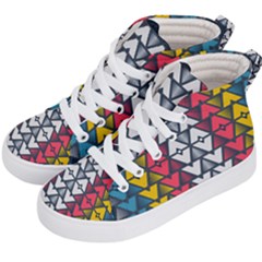 Background Colorful Geometric Unique Kids  Hi-top Skate Sneakers