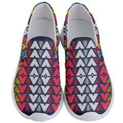 Background Colorful Geometric Unique Men s Lightweight Slip Ons by HermanTelo