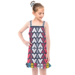 Background Colorful Geometric Unique Kids  Overall Dress