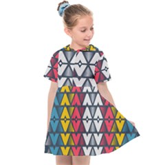 Background Colorful Geometric Unique Kids  Sailor Dress