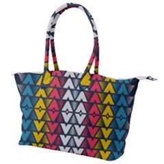 Background Colorful Geometric Unique Canvas Shoulder Bag