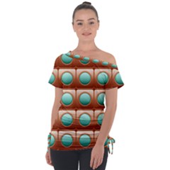 Abstract Circle Square Tie-up Tee