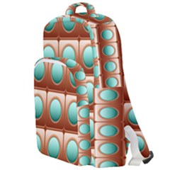 Abstract Circle Square Double Compartment Backpack