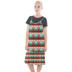 Abstract Circle Square Camis Fishtail Dress