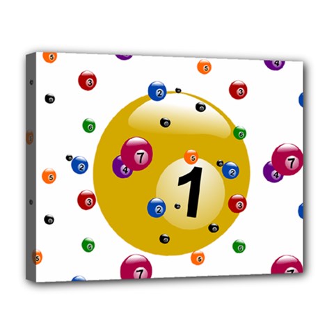 Billiard Ball Ball Game Canvas 14  X 11  (stretched)