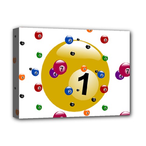 Billiard Ball Ball Game Deluxe Canvas 16  X 12  (stretched) 