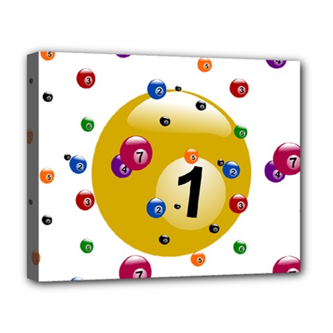 Billiard Ball Ball Game Deluxe Canvas 20  X 16  (stretched)