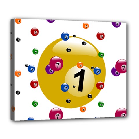 Billiard Ball Ball Game Deluxe Canvas 24  X 20  (stretched) by HermanTelo