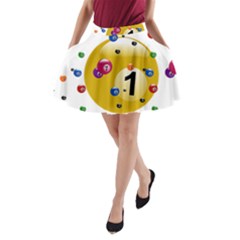 Billiard Ball Ball Game A-line Pocket Skirt by HermanTelo