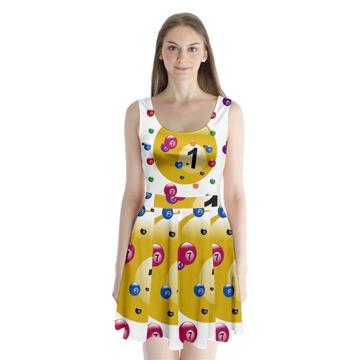 Billiard Ball Ball Game Split Back Mini Dress 