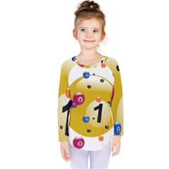 Billiard Ball Ball Game Kids  Long Sleeve Tee