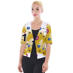 Billiard Ball Ball Game Cropped Button Cardigan