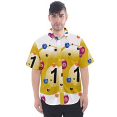 Billiard Ball Ball Game Men s Short Sleeve Shirt