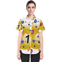 Billiard Ball Ball Game Women s Short Sleeve Shirt