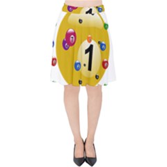 Billiard Ball Ball Game Velvet High Waist Skirt