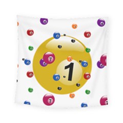 Billiard Ball Ball Game Square Tapestry (small)