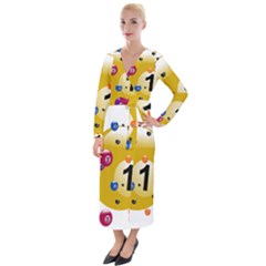 Billiard Ball Ball Game Velvet Maxi Wrap Dress