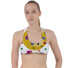 Billiard Ball Ball Game Criss Cross Racerback Sports Bra