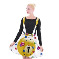 Billiard Ball Ball Game Suspender Skater Skirt