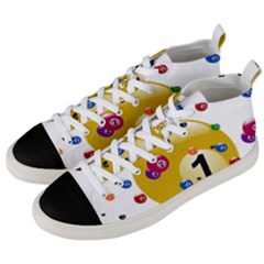 Billiard Ball Ball Game Men s Mid-top Canvas Sneakers by HermanTelo