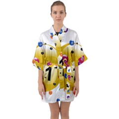 Billiard Ball Ball Game Quarter Sleeve Kimono Robe